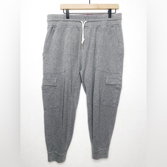 Brooks Brothers Ribbed French Terry Cargo Joggers Heather Grey Size XL - Picture 3 of 8